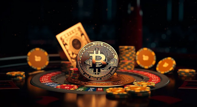 Bitcoin on a Casino Table