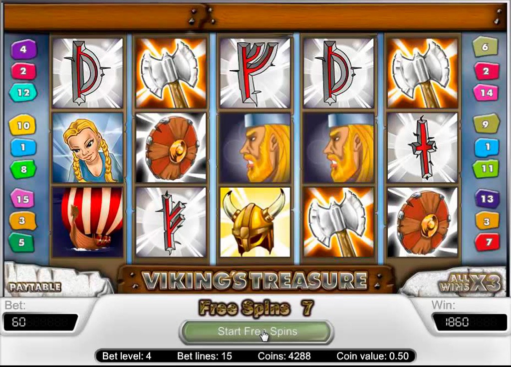 Vikings Treasure Slot Machine Free/Real Money ᐈ (18+)