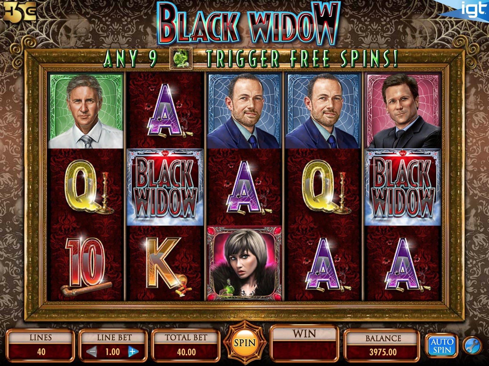 black widow slot machine free play